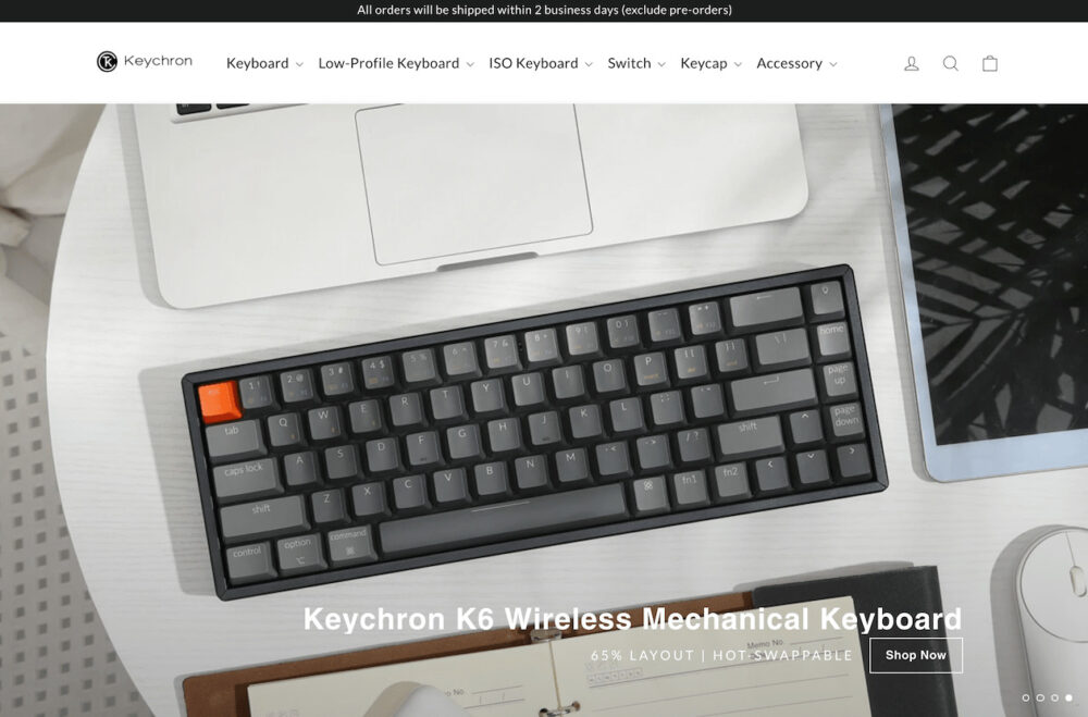 Keychron公式オンラインショップで購入する