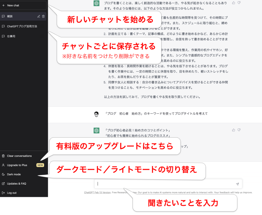 ChatGPTの使い方